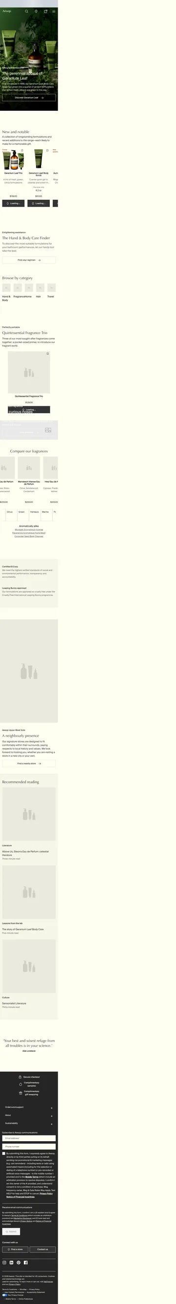 Aesop — mobile