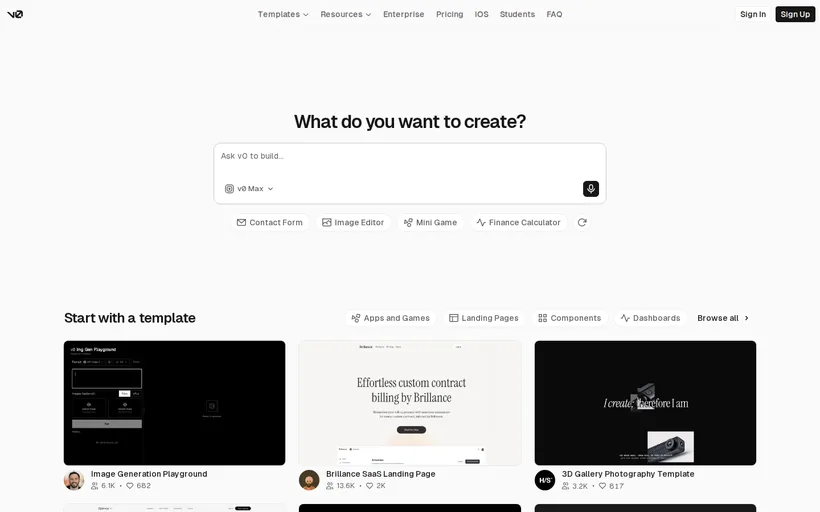 v0 — desktop
